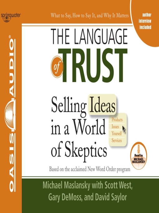 Title details for The Language of Trust by Michael Maslansky - Available